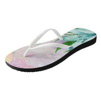 Tongs Flèches de fleur couleur d'eau