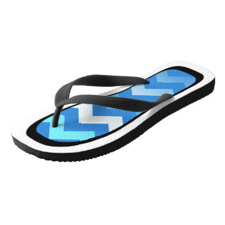 Tongs Flèches d'inclinaison bleu Chevron blanc/noir