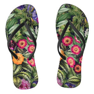 Tongs Fleur de Prairie Rose Insulaire