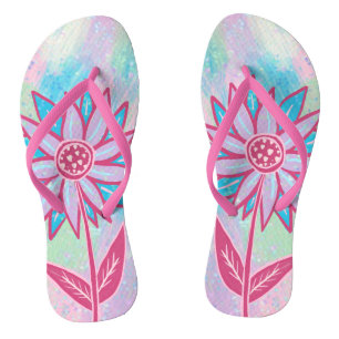 Tongs Fleur Pastel à main mignonne