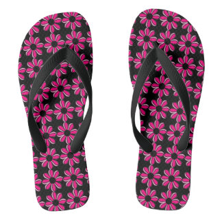 Tongs Fleur rose
