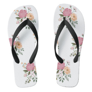 Tongs Fleurs aquarelle