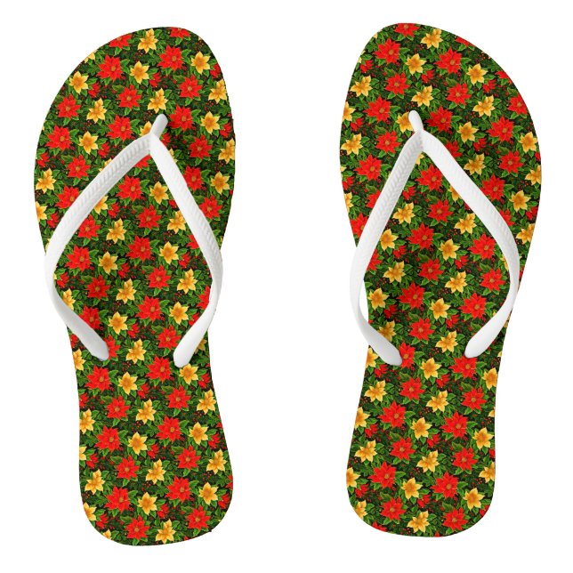 Tongs Fleurs de Noël Motif sans couture-69956 (Semelle)