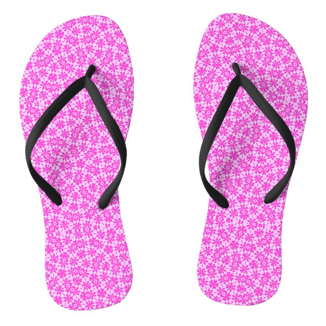 Tongs Fleurs Fuchsia (Semelle)