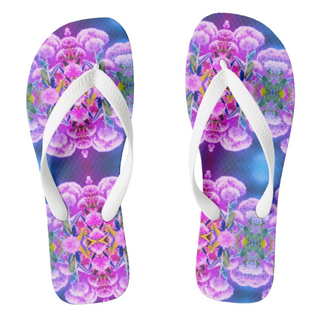Tongs Fleurs roses pour maman (Semelle)