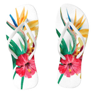 Tongs Fleurs tropicales Tournes adultes