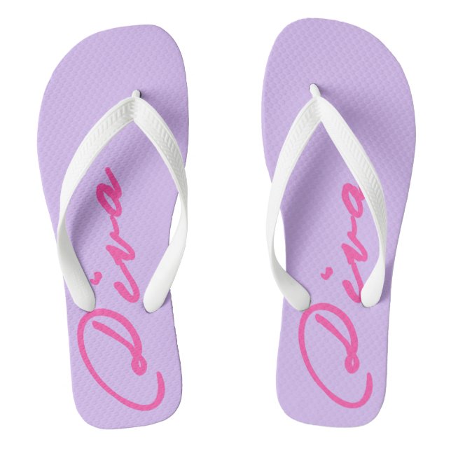 Tongs FLIP FLIPS avec DIVAtude ! (Lettres roses) (Semelle)