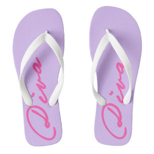 Tongs FLIP FLIPS avec DIVAtude ! (Lettres roses)