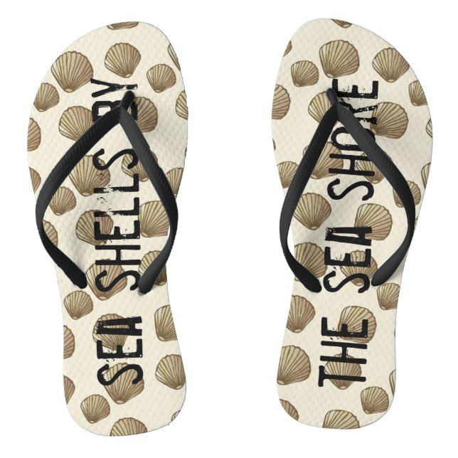 Tongs Flip-Flops Adultes "Sea Shells By the Seashore" (Semelle)