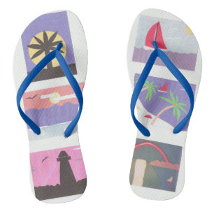 Tongs Flip-flops avec Scènes de plage Flip Flops
