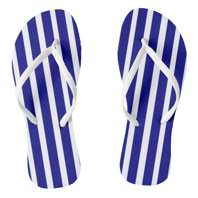 Tongs Flip Flops Bleu & Blancs (Semelle)