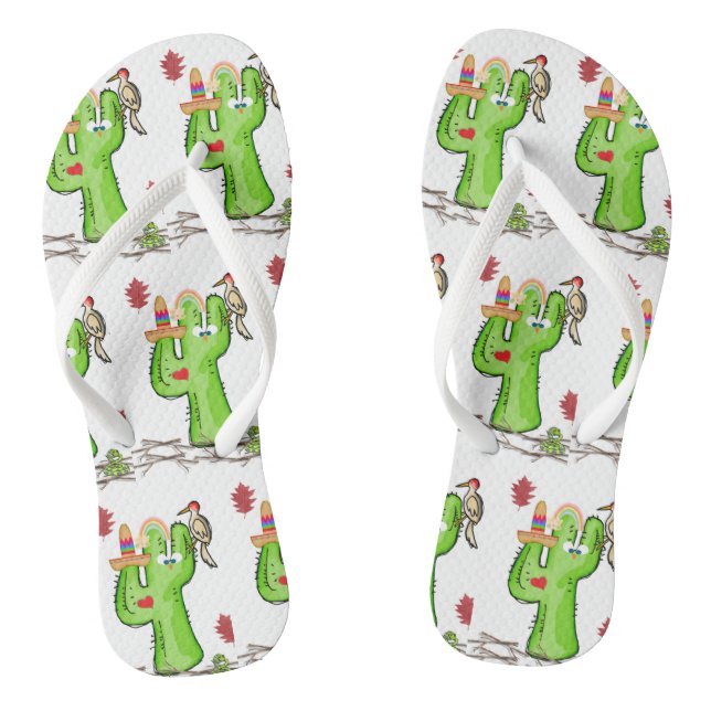 Tongs Flip Flops Cactus Bird (Semelle)