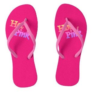 Tongs Flip flops de femmes roses chaudes