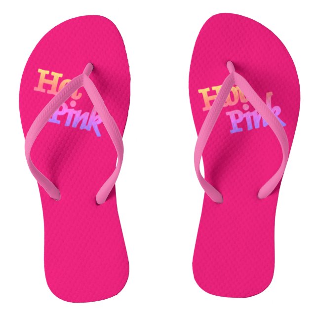 Tongs Flip flops de femmes roses chaudes (Semelle)