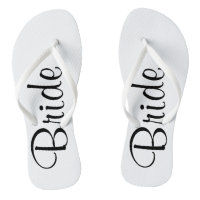 Flip Flops de mariée le jour du mariage
