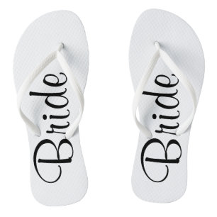 Tongs Flip Flops de mariée le jour du mariage
