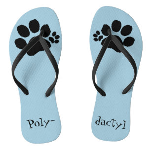 Tongs Flip Flops - Empreintes de pattes polydactyles