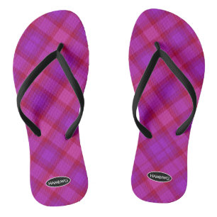 Tongs Flip-flops Plaid pour femmes HAMbWG Flip Flops pou