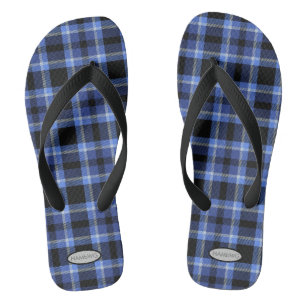 Tongs Flip-flops Plaid pour hommes HAMbWG Flip Flops pou