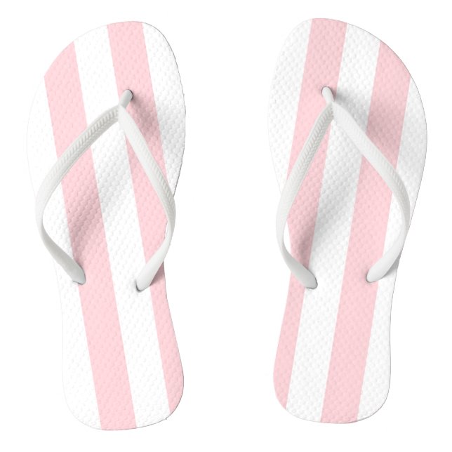 Tongs Flip Flops rose et blanc (Semelle)
