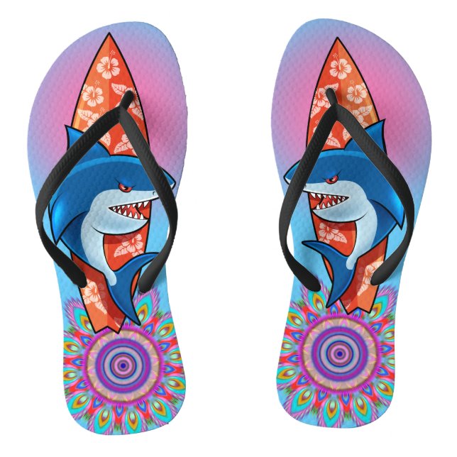Tongs Flip Flops Shark surf hippy boho (Semelle)