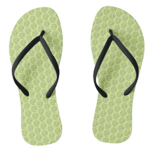 Tongs Flip-Flops - Spirales noires perlées