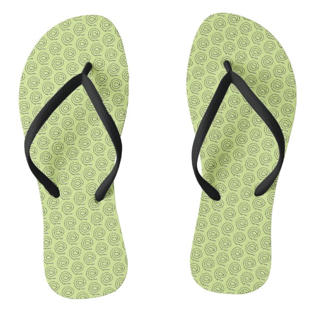 Tongs Flip-Flops - Spirales noires perlées (Semelle)