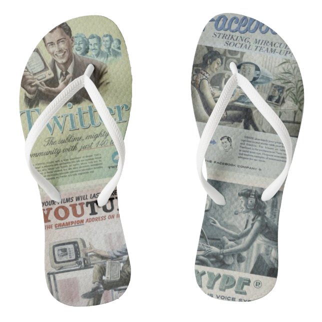 Tongs Flip Flops sur les médias sociaux (Semelle)
