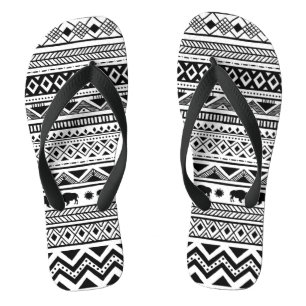 Tongs Flipflop Sandales Boho Buffalo Motif tribal Bohem