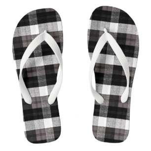 Tongs Flipflop Sandales XMAS Buffalo plaqué noir blanc