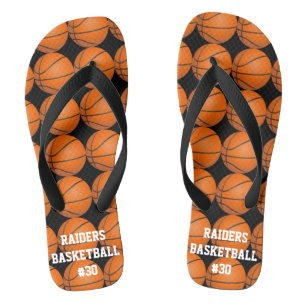 Tongs FlipFlops de basket sportif Nom du joueur de l'éq