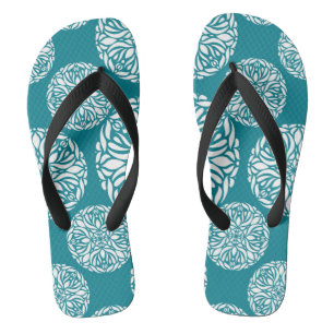 Tongs Flocon de neige floral d'hiver