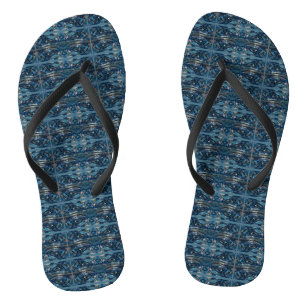 Tongs Flops à feuilles bleues par la poète Adiela Akoo