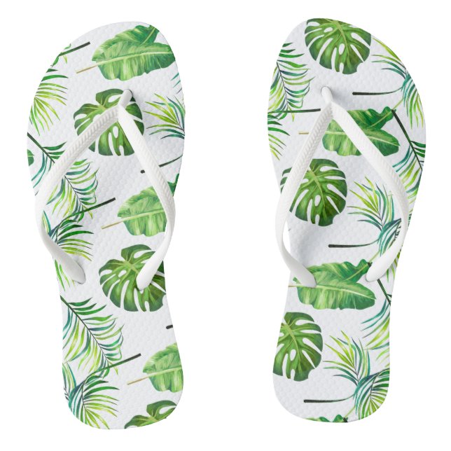 Tongs Flops à lèvres adultes - Feuilles tropicaux (Semelle)