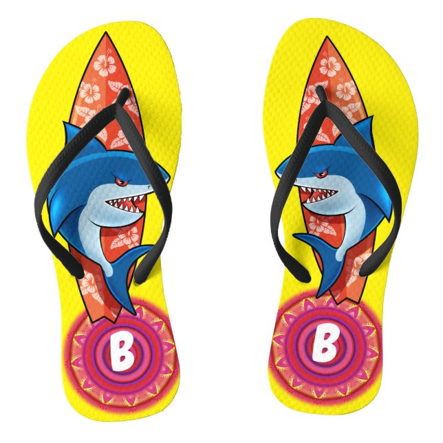 Tongs Flops à lèvres personnalisées surf requin hippy bo (Semelle)