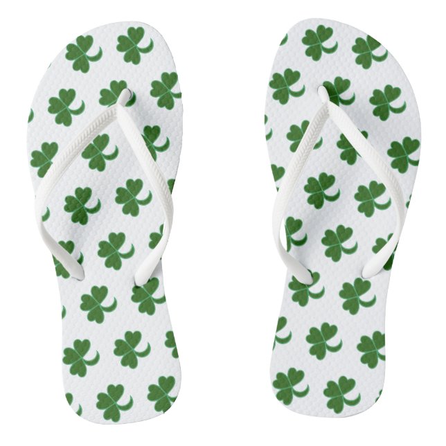 Tongs Flops - Feuilles de trèfle vert (Semelle)