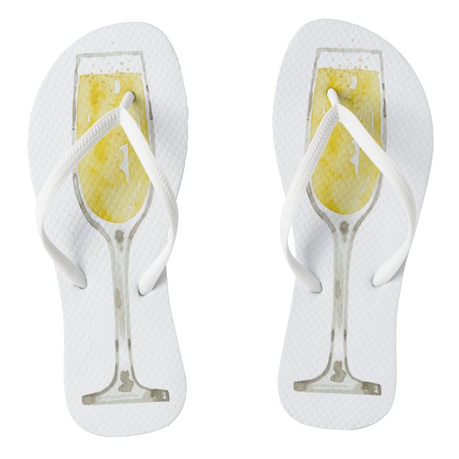 Tongs Flutes de champagne aquarelle (Semelle)