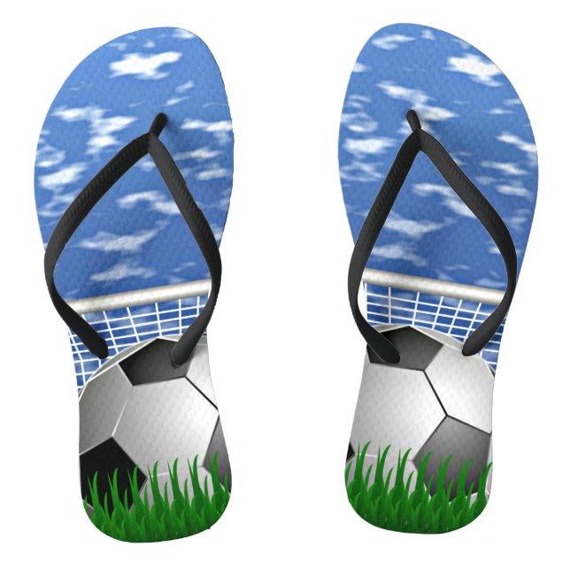 Tongs Football, balle et filet (Semelle)