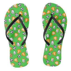 Tongs Football Thème Flip Flops dans vos Couleurs Club