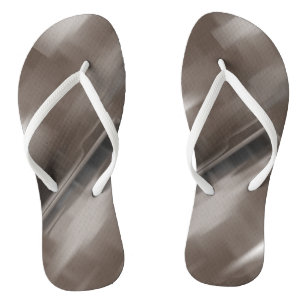 Tongs Formes de fuite de tonalité Brown contrastées