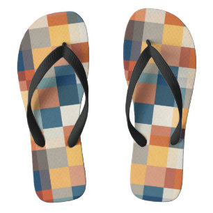 Tongs Formes géométriques colorées et transparentes