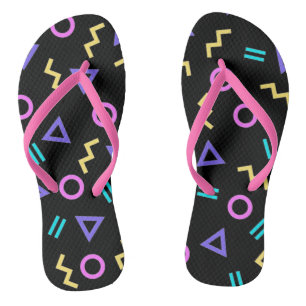 Tongs Formes géométriques de couleur Motif Flip Flops