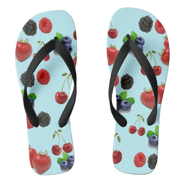 Tongs Framboise à bleuet framboise Blackberry FlipFlop (Semelle)