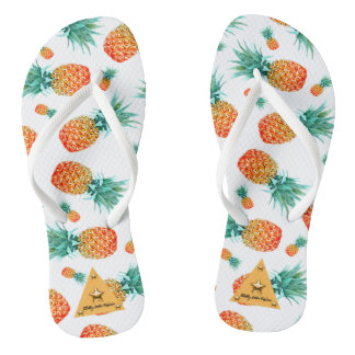 Tongs Fruit blanc d'ananas tropical