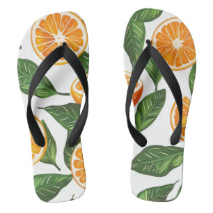 Tongs Fruit Botanique Orange Citrus Sans Couture