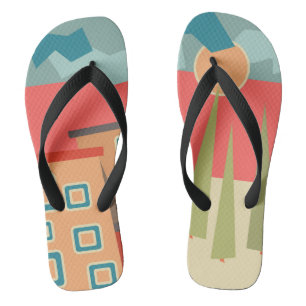 Tongs Géomètre de paysage artistique minimaliste moderne