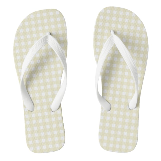 Tongs Gingham jaune F & L (Semelle)