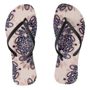 Tongs Girly Boho Rose Gold Blush