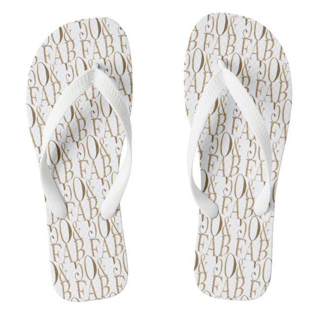 Tongs Glam Gold Glitz 50 et Motif fabuleux (Semelle)