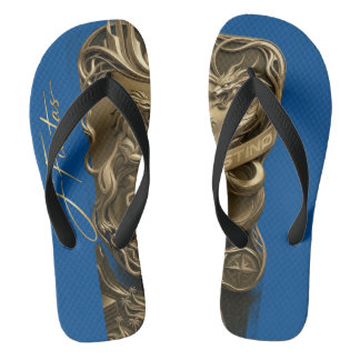 Tongs “Golden Crest Lion & Dragon Men’s Sandals